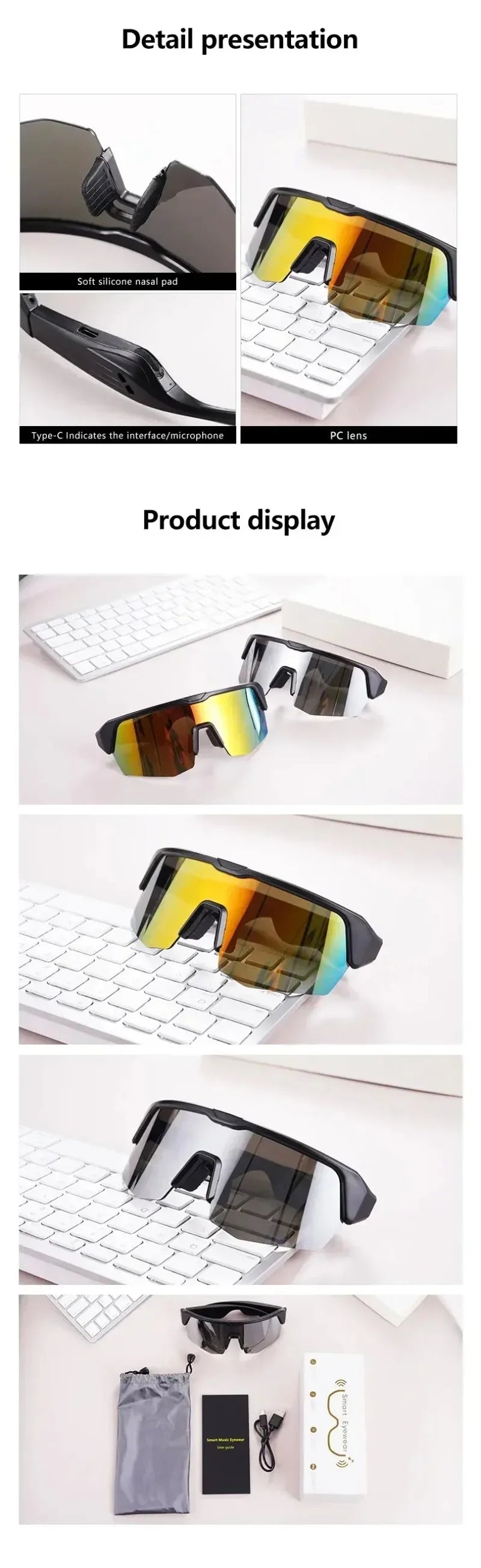 Cycling Running Bluetooth Smart Glasses